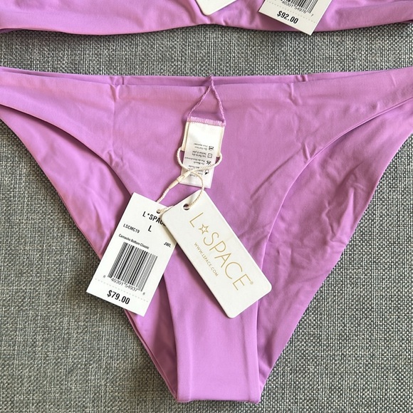 L*SPACE Set Zinnia Bikini Top and Camacho Bikini Bottom Classic Size L in Jewel - Picture 11 of 16